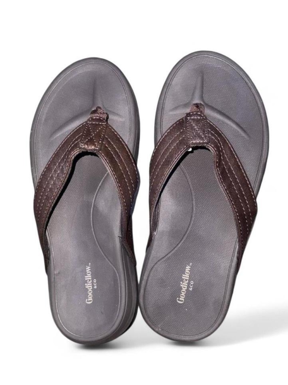 Goodfellow & Co Brown and Gray Men's Flip-Flop Sandals